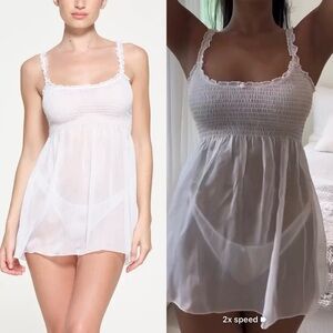 SKIMS White Sheer Bridal Tank